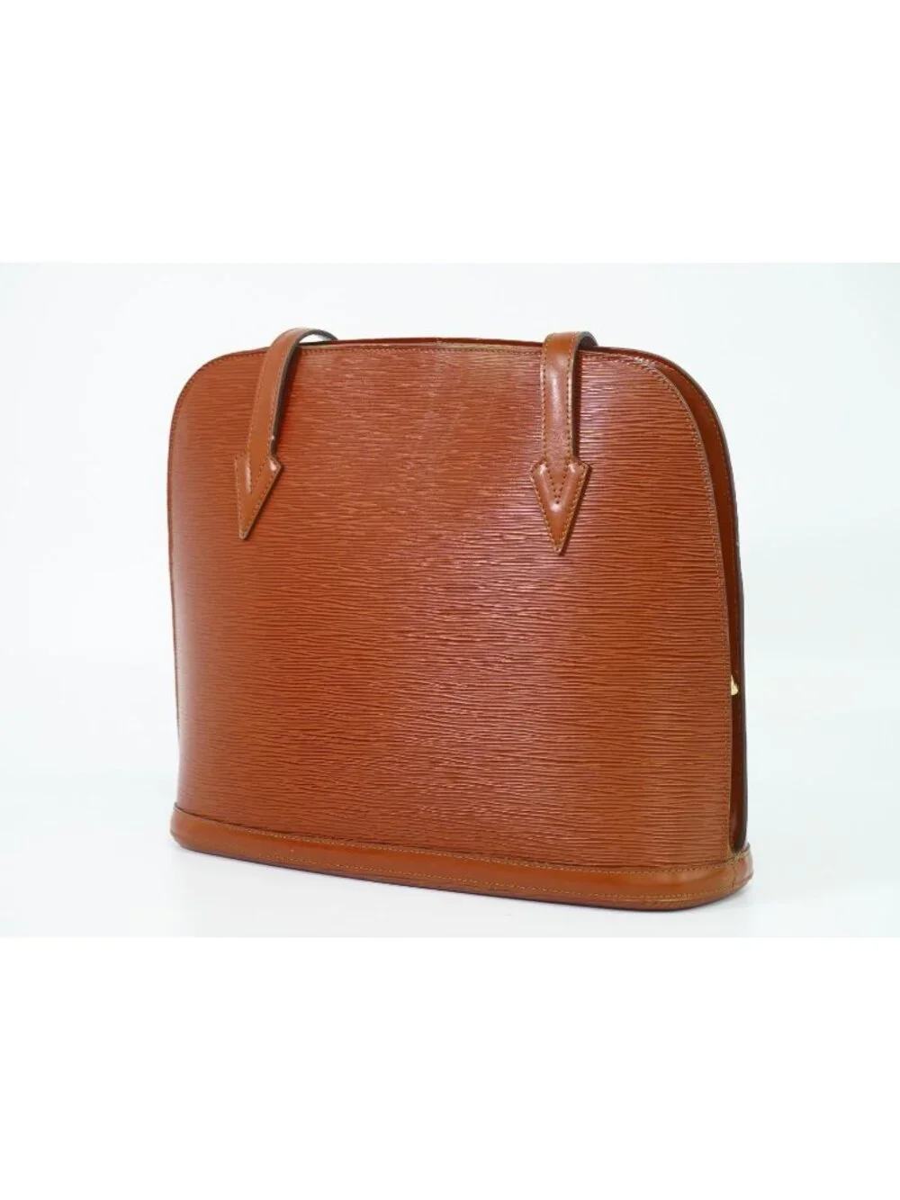 Louis Vuitton LV Lussac Epi Leather Shoulder Bag Tote Brown